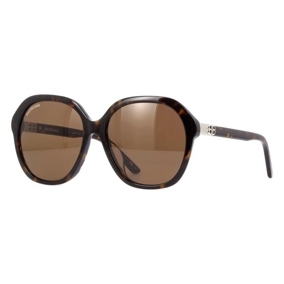 New Authentic  BALENCIAGA Havana Rimless Square BB0184SA 002 Sunglasses Women - Picture 1 of 4